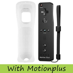 Wireless Gamepad Controller Set with Motion Plus and Silicone Case for Enhanced Gaming Experience (Black 1)