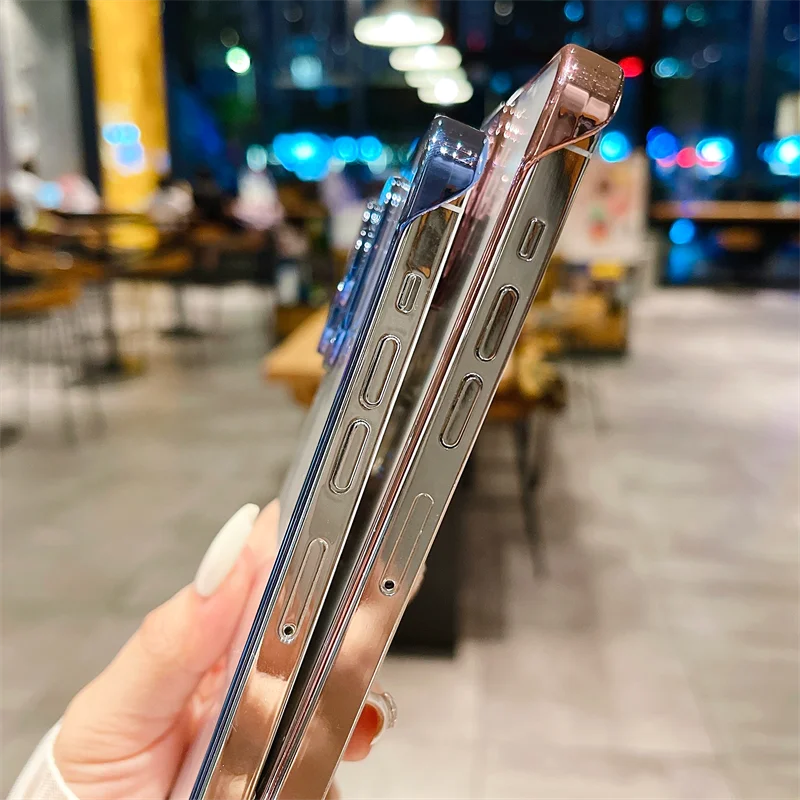 Luxury Frameless Plating Thin Shockproof Lens Film Bumper Case