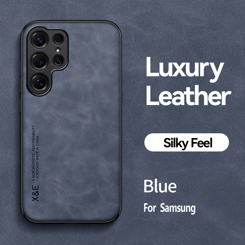 Luxury PU Leather Ultra Thin Phone Case with Silky Feel Soft Back Cover