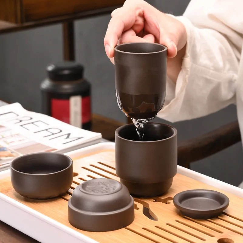 Portable travel tea set Simple kung fu tea set for home