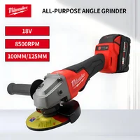 Milwaukee 18V Battery 125mm100mm Brushless Angle Grinder Cutting Polishing Grinding Machine Variable Speed 3 Gear M14 PowerTools 1
