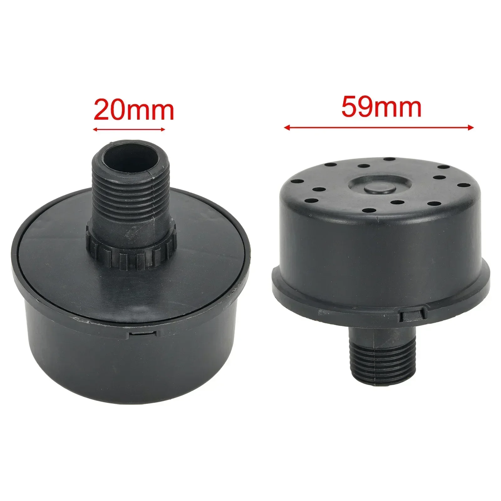 2 stuks luchtcompressor geluiddemper filter 3/8 16mm schroefdraad, metalen aanzuigfilter compressor luchtfilter