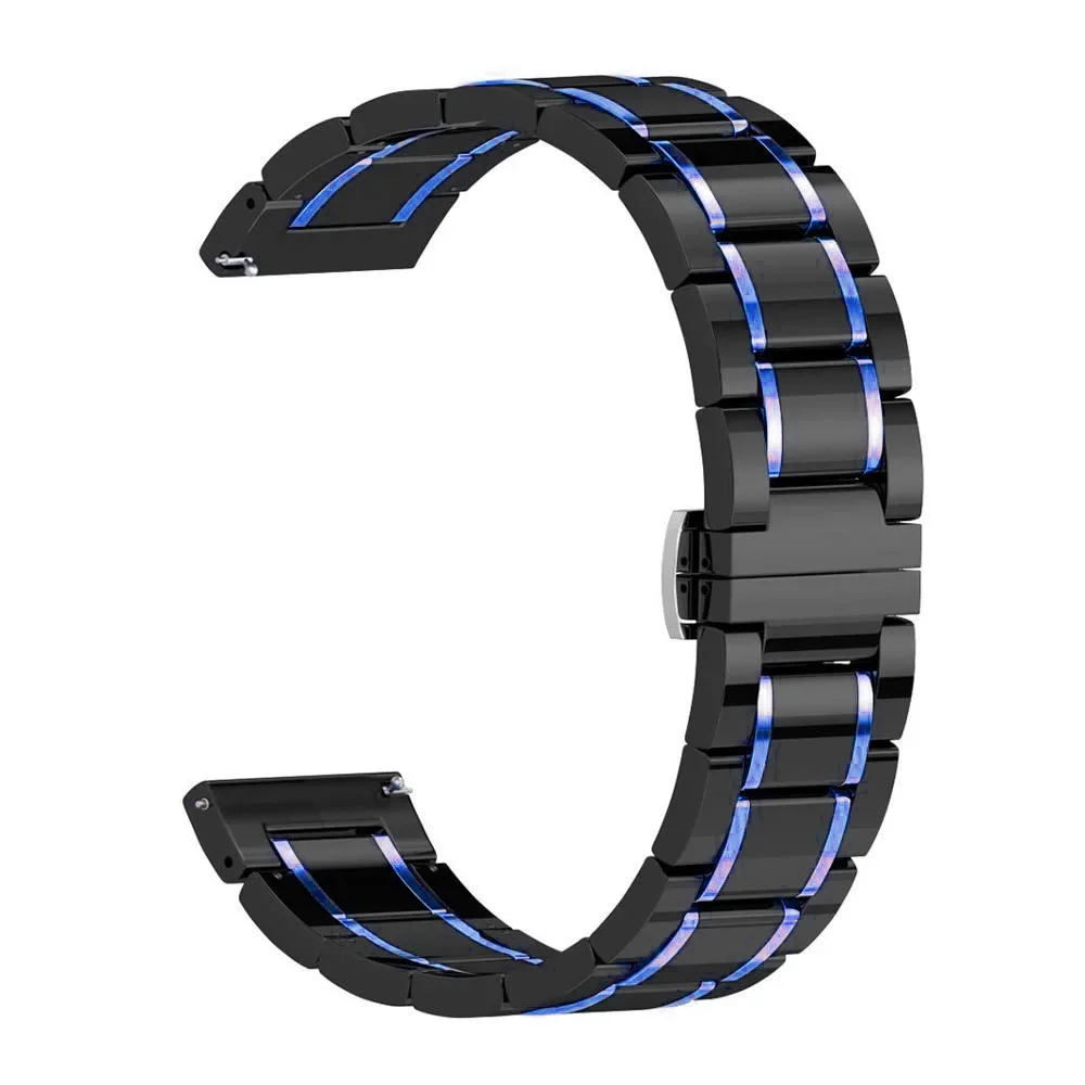 Premium 22mm Ceramic Bracelet - Elegant Metal Link Strap