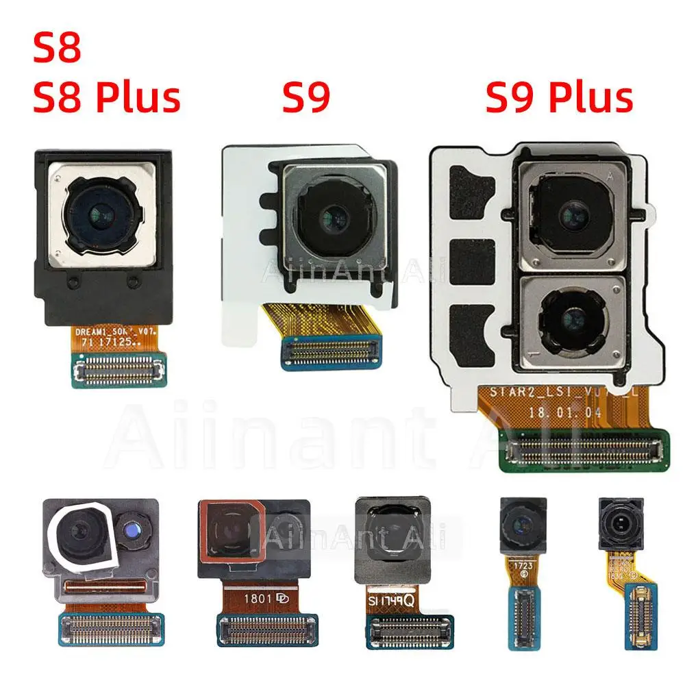 AiinAnt Front Camera Iris Scanning Rear Main Back Camera Flex Cable For Samsung Galaxy S8 S9 Plus G950F G955F G960F G965F