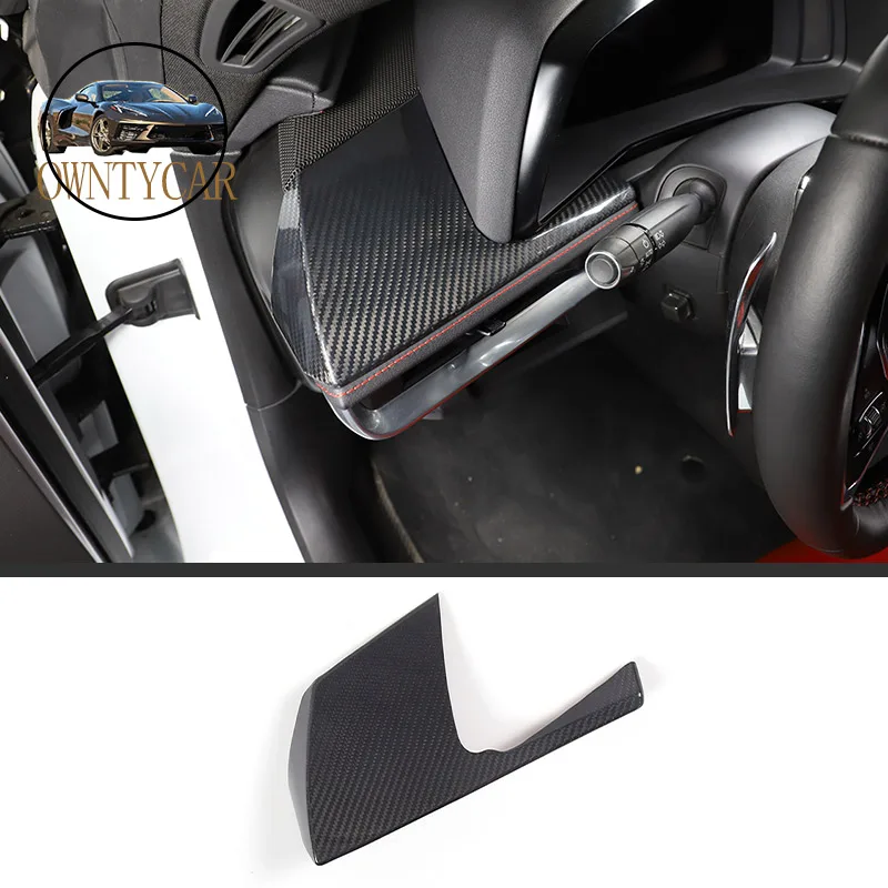 

Real carbon fiber For Chevrolet Corvette C8 Stingray Z51 Z06 2020-2023 Dashboard Console Cover Sticker Car interior Accessories