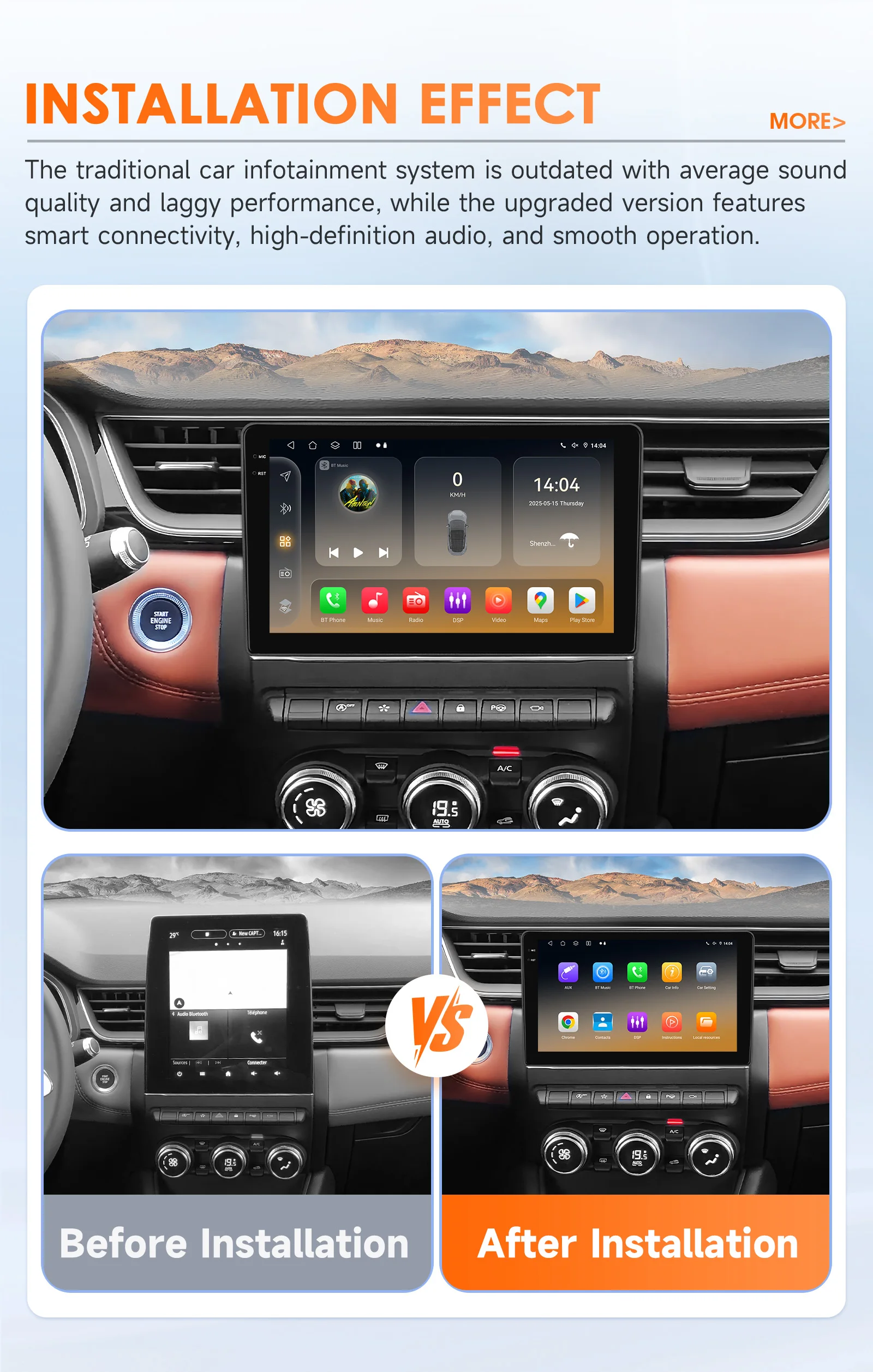 von Snapdragon 6115 Carplay Android 14 Autoradio für Renault Clio 5 2019 2020 2021 Autoradio Multimedia-Player GPS 360 Cam-Bildschirm – Detail 5