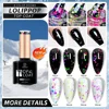 DEROI No Wipe Gel Top Coat with Yellow Sequin for Manicure Diamond Matte Topcoat Flash Glitter Nail Polish for Nail Art Soak Off 4