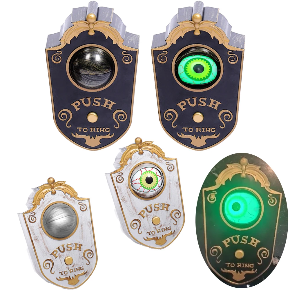 

Horror Halloween Decoration One-eyed Doorbell Prop Bar Haunted House Glowing Hanging Electric Luminous Sounding Eyeball DoorbelL