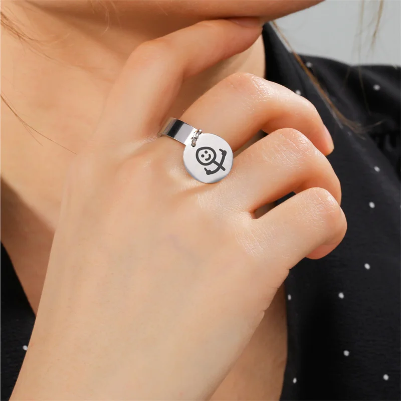 Mode Edelstahl Paar Ring für Männer Frauen Casual Finger Ringe Schmuck Engagement Jahrestag Geschenk anillos para mujeres – Detail 10
