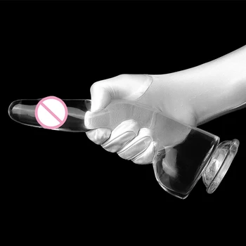 S/M/L/XL/XXL Suction Cup Transparent Realistic Dildo Penis Dick Cock Female Sex Products Sexy Toys for Woman Adults 18 Sexshop 4