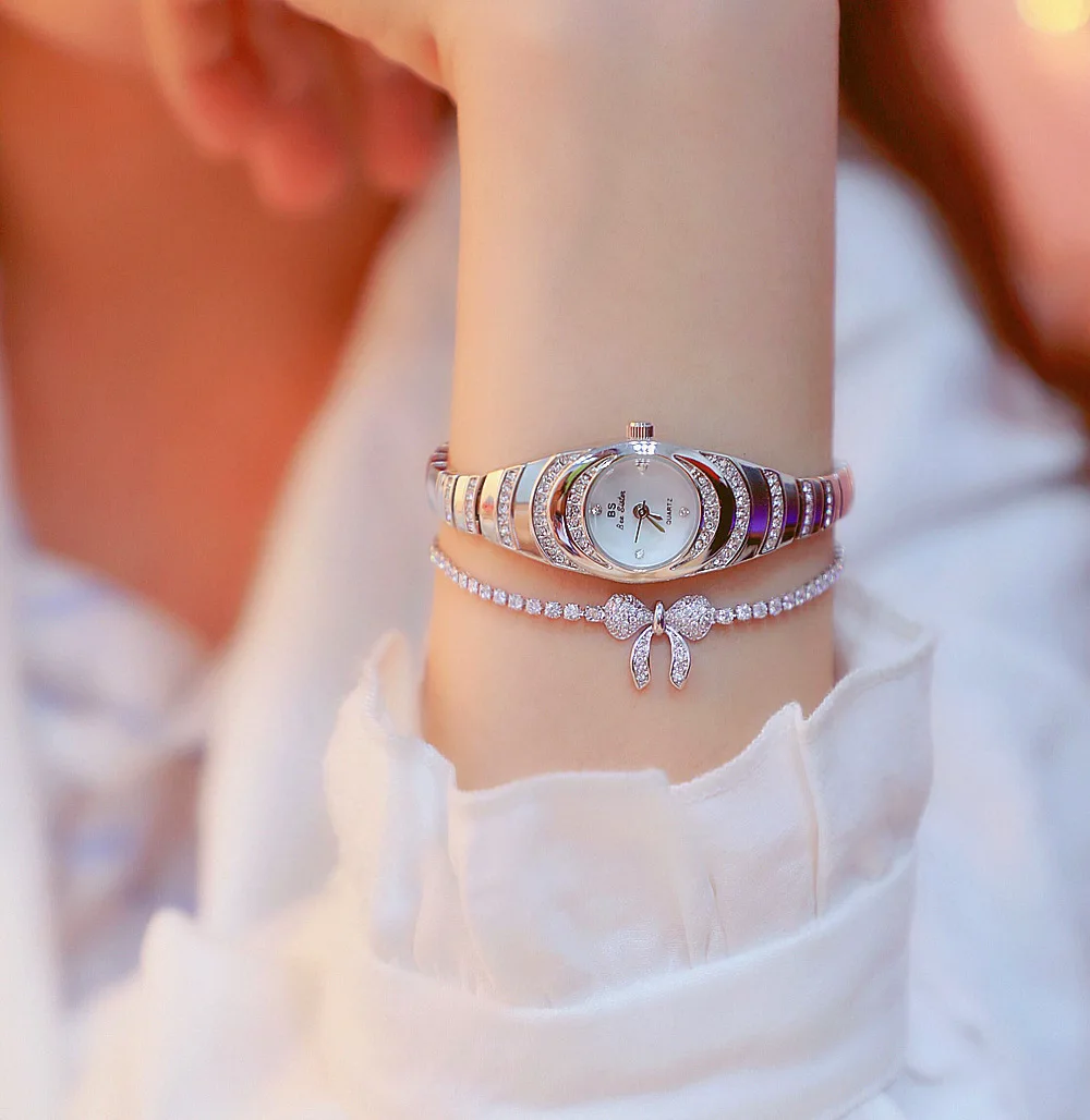 Grace Rose Gold Heart Dial Watch Female Simple Temperament Student Waterproof Female High-Level Girl Luxury Watches