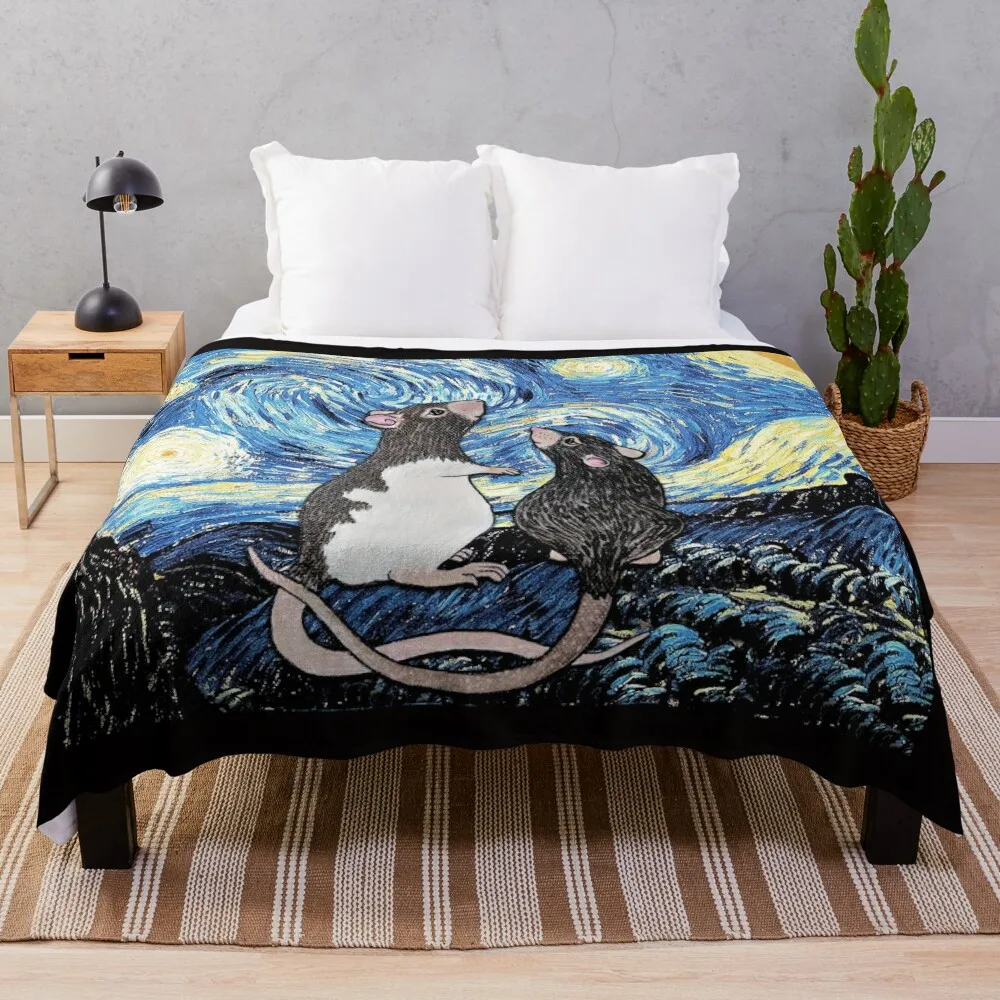 

Version 1 From the Heavens... Came a Rat... Throw Blanket Plush Bed Fashionable bed plaid Blankets