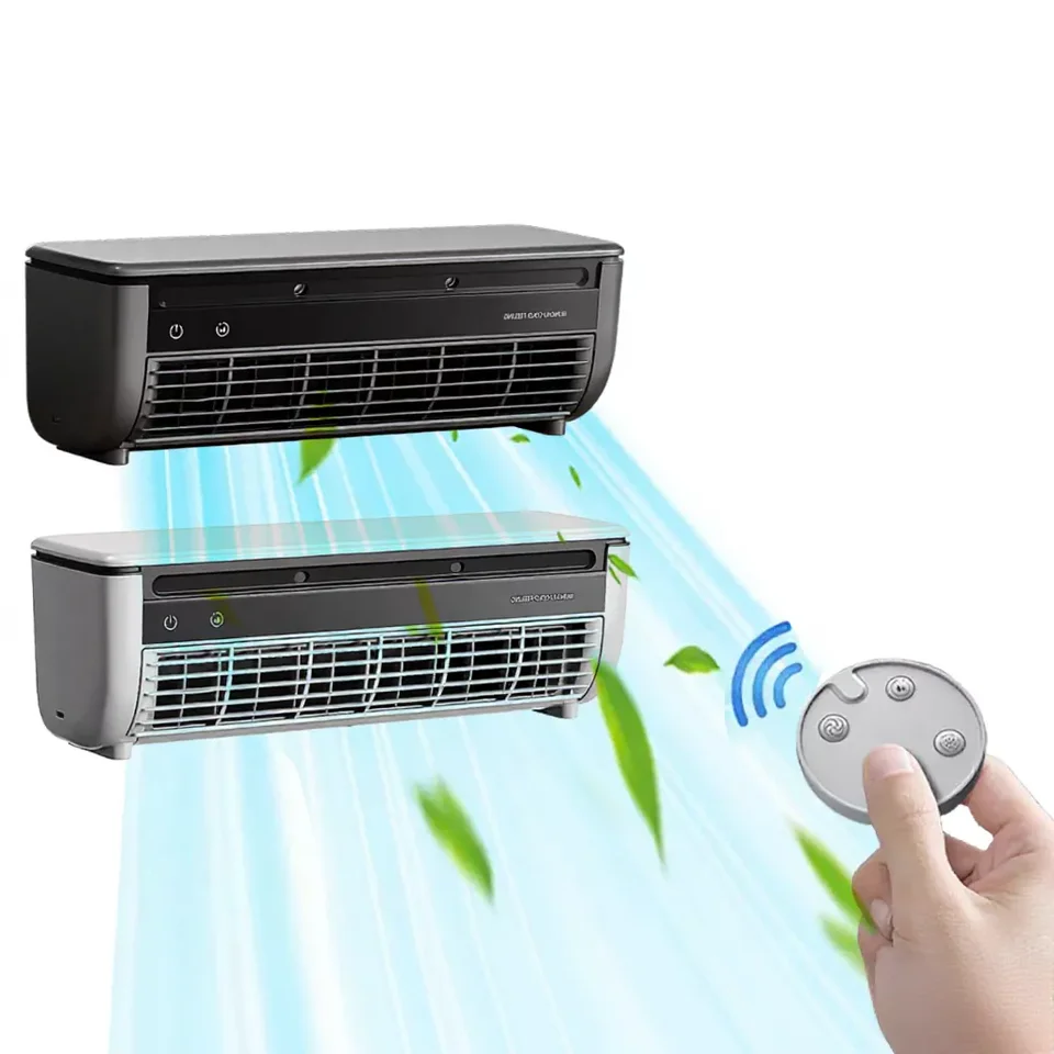 EDON E868 Wall-Mounted 20W Power Quick Cooling Easy To Install Leafless Home Kitchen Air Conditioning Fan_voghion.com
