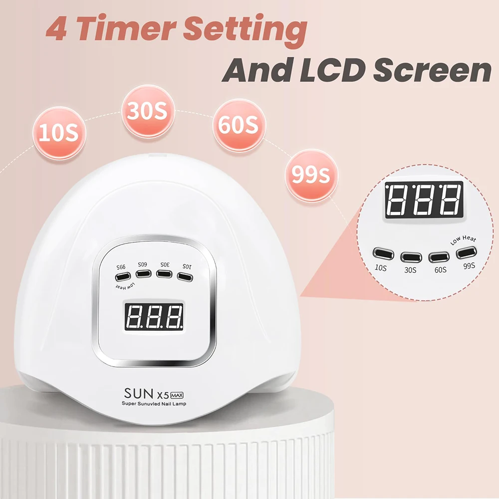 YIKOOLIN UV LED Nail Lamp Professional Nail Dryer Gel Polish Light UV Nail Light with 4 Timer Setting Curing Gel Toe Nails 2