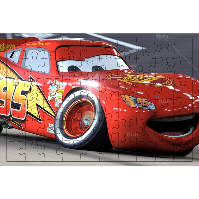 Disney carros de corrida carro vermelho relâmpago mcqueen 1000 pçs