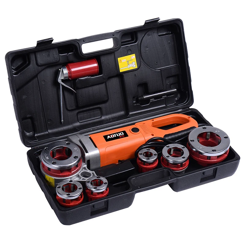 Electric Pipe Threading Machine 230V Portable Hand-Held Steel Pipe Plastic Iron Hinge Thread Galvanized Threading