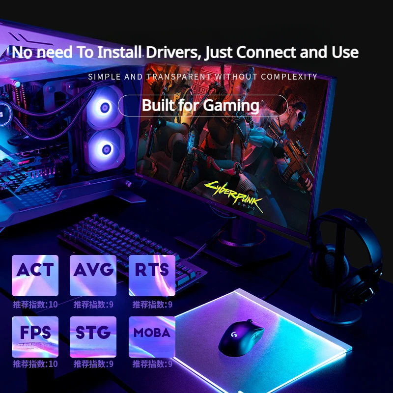 Echome Rgb Glass Gaming Mouse Pad Fps Game Desk Mat Computer Desk Pad Non-slip Mousepad Acessórios pc Gamer Presente - Imagem 6