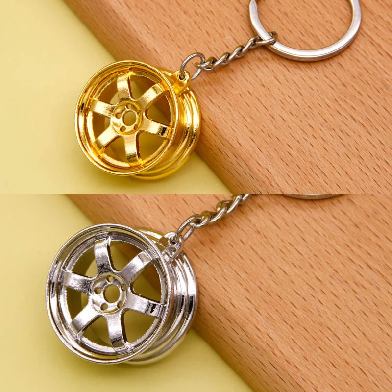 Metal Keychain com Turbo Gear Pendant, Hub De Modificação Do Carro, Alavanca Manual