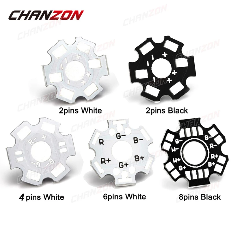 Aluminum Lamp Base Plate PCB Board Heatsink Radiator Substrate 20mm Star DIY Cooler for High Power 1 W 3 W 5 W Watt LED 1W 3W 5W