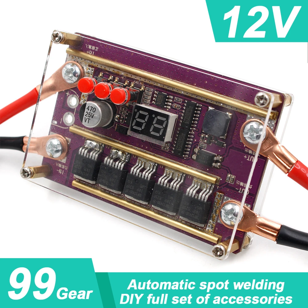 Spot Welder DIY Kit 99 Gear Power Adjustable Spots Welding Control
