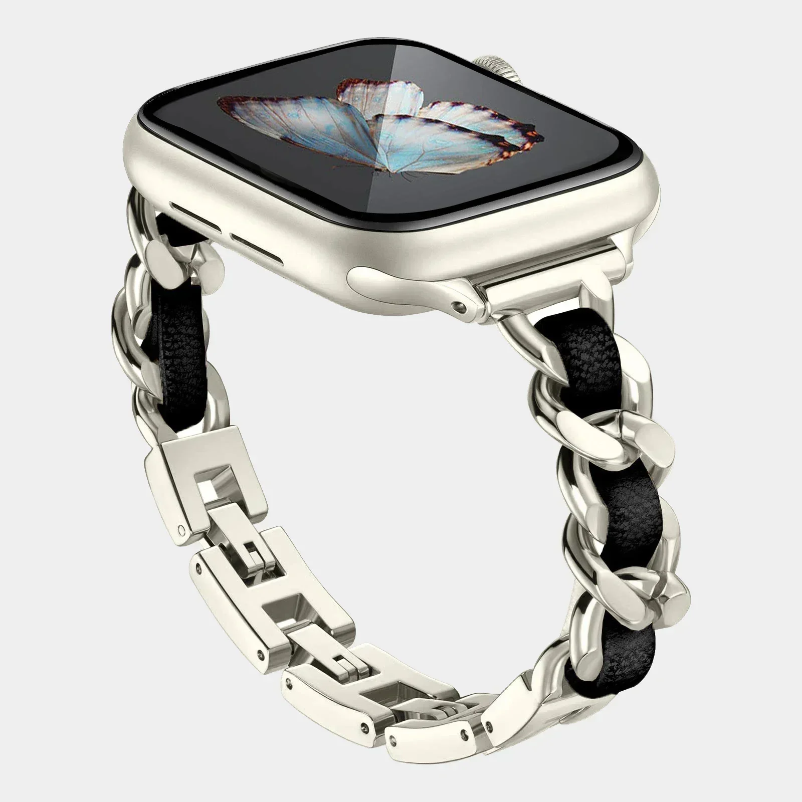 Premium Stainless Steel Watch Band - Elegant Metal Bracelet Strap