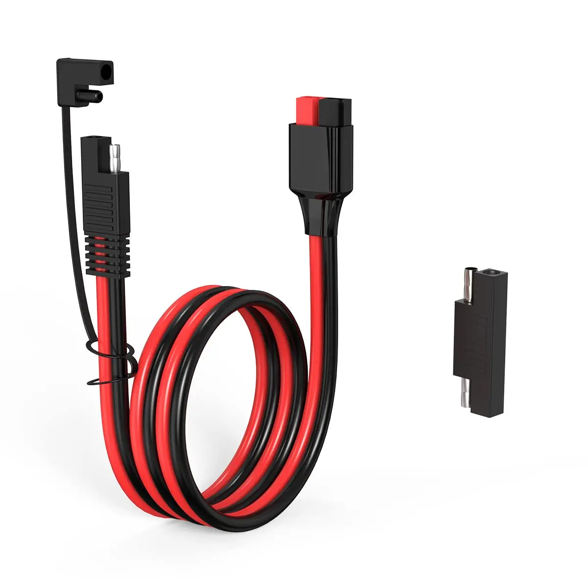 12AWG 앤더슨 커넥터 - SAE 연장 케이블(휴대용 발전소 태양광 패널용 SAE 극성 역전 어댑터 포함)(2피트)