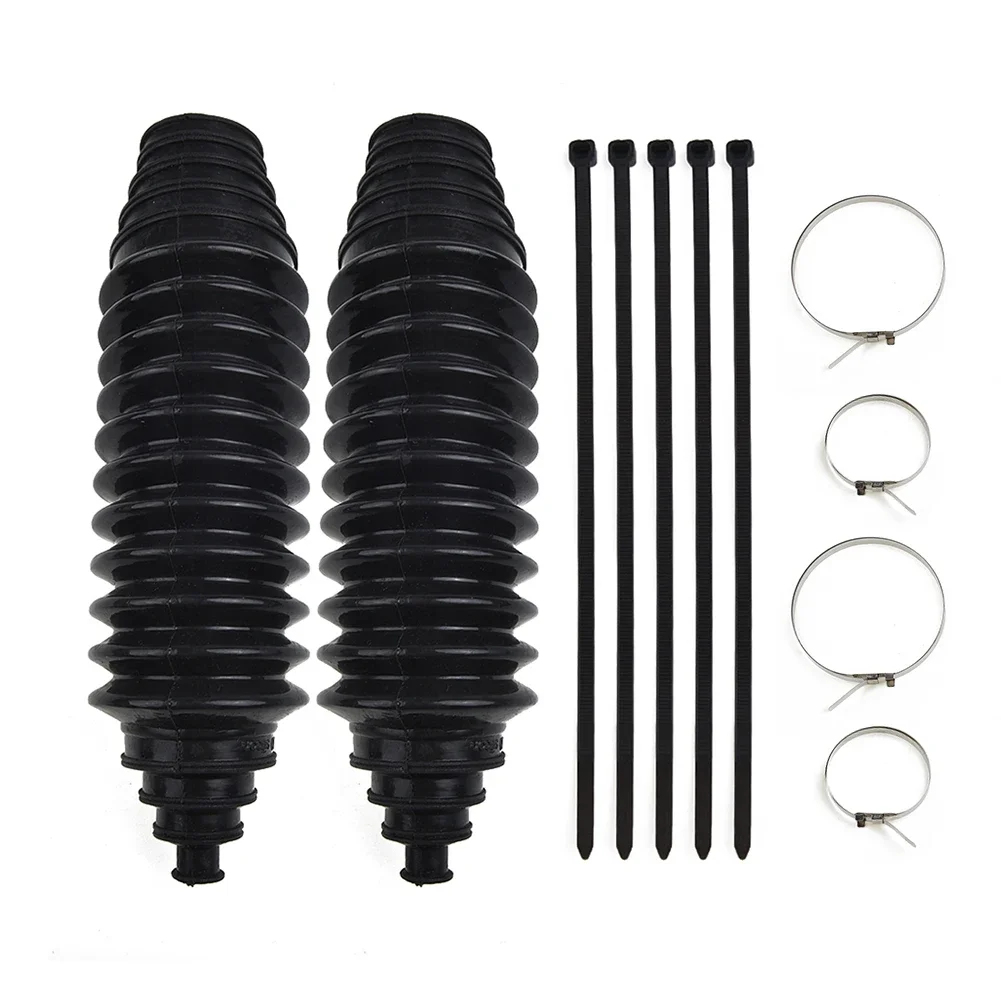 Silicone Rack Pinion Steering Gaiter Pinion Boots Cable Ties Clamp Kit Silicone Gear Leggings Kits 2 Pcs Set silicone dust cover,steering rack boot