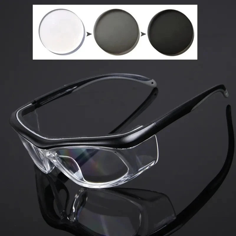 Vazrobe Safety Glasses Goggles Anti Splash Photochromic Myopia Glasses 0 -100 150 200 250 300 Grade Transition Eyeglasses Frame 2