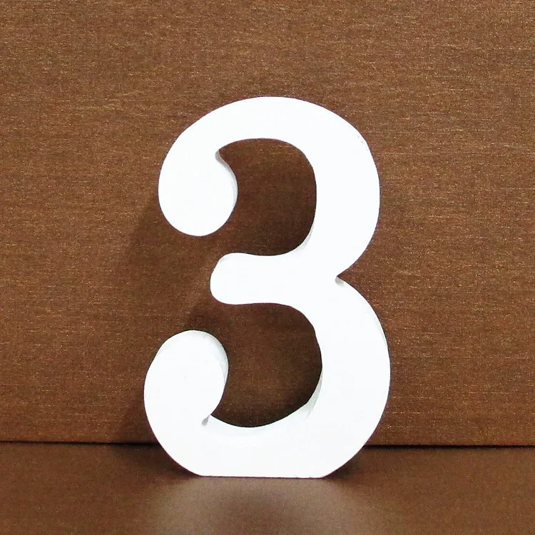 10CM Wood Numbers Thicken DIY Digit Date Art Craft Free Standing White Red  Wedding Birthday Party Props Home Decor Navidad 2023