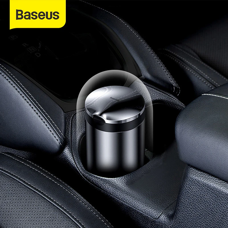 Baseus 車の灰皿 車のシガレットアクセサリー Ledライト付きのポータブルシガレットケース 難燃性 車の灰皿 Aliexpress