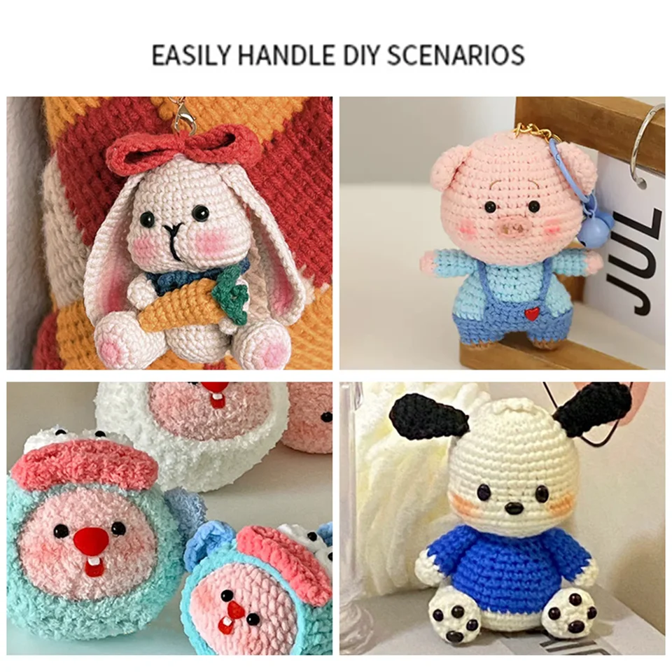 Plastic Safety Eyes Set Black Plush Eyes Eyeball Doll Accessories Teddy Bears Toys DIY Craft Funny Toy Animal
