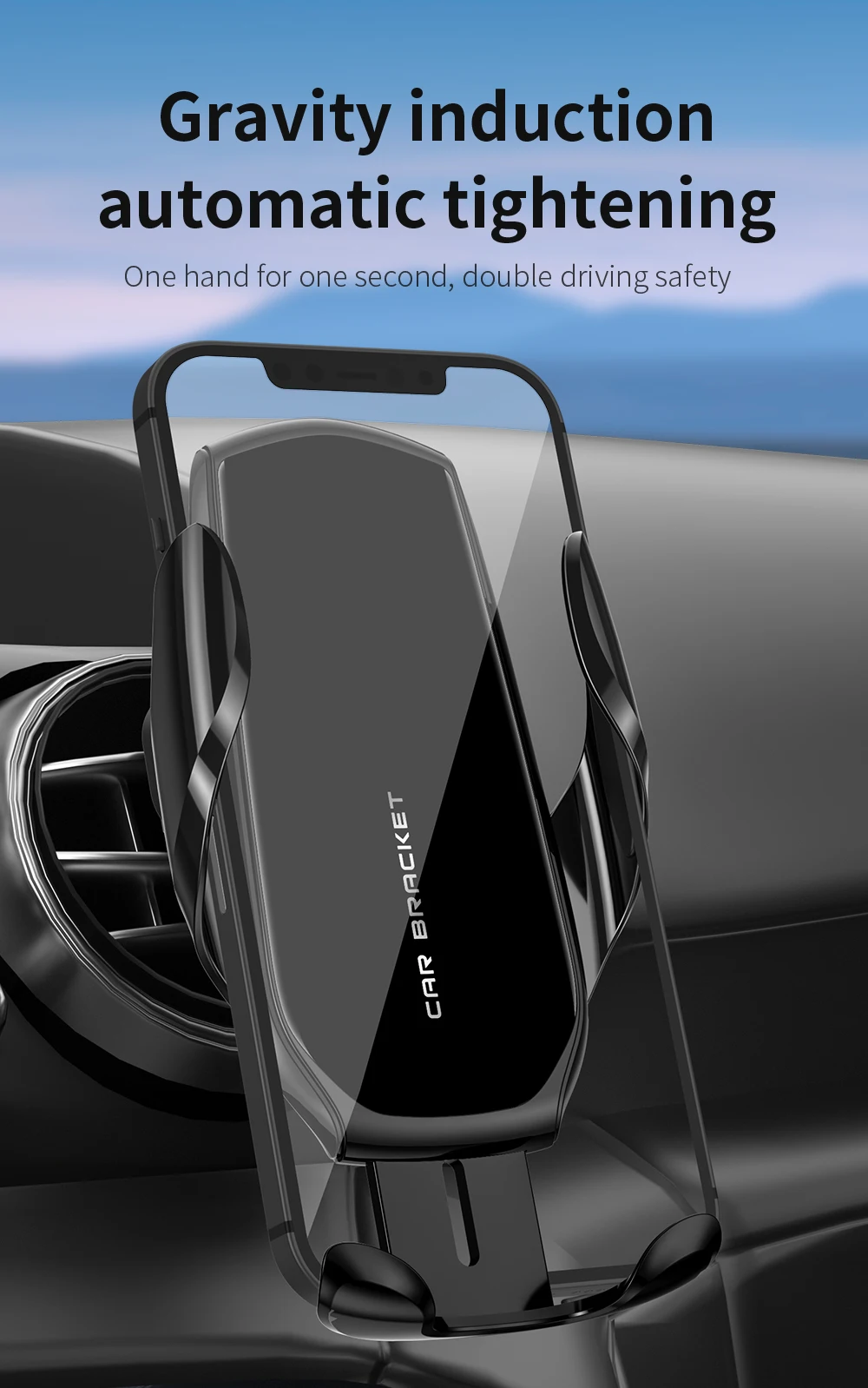 Universal Auto Telefon Halter Stehen Air Vent Clip Auto Halterung GPS Smartphone Mobile Unterstützung In Auto Halterung für iPhone Samsung Xiaomi – Detail 7