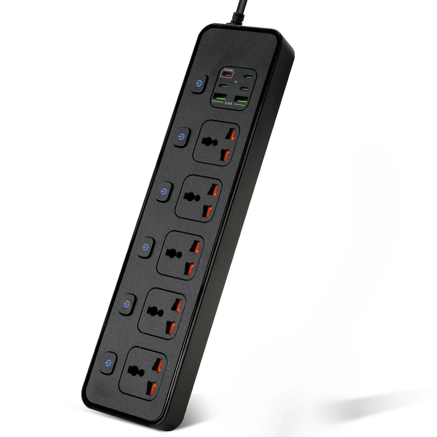 Universal Power Strip Extension with USB-C Port and Surge Protection