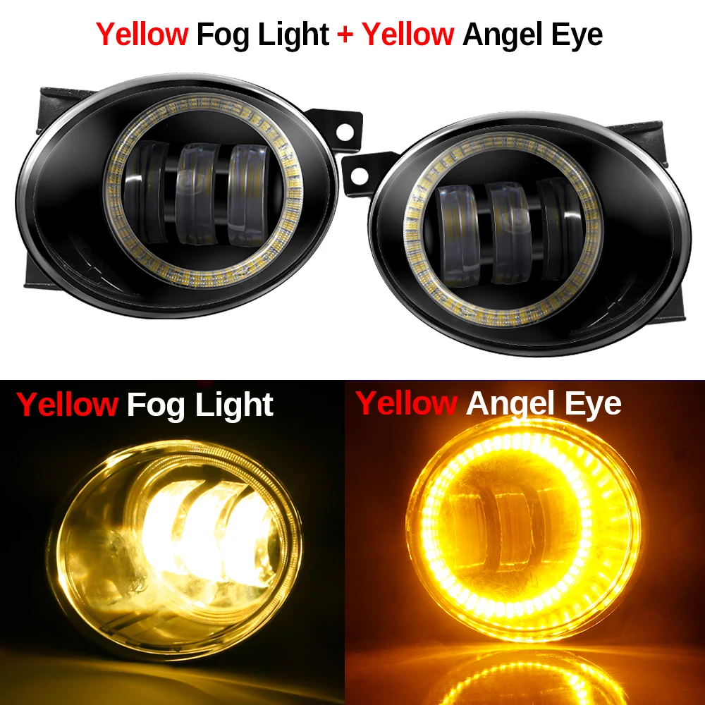 LED フォグランプ フォグライト ドライビングライト 2個セット 四駆 4WD イエロー 黄色 サーフ プラド エクストレイル パジェロ jeep