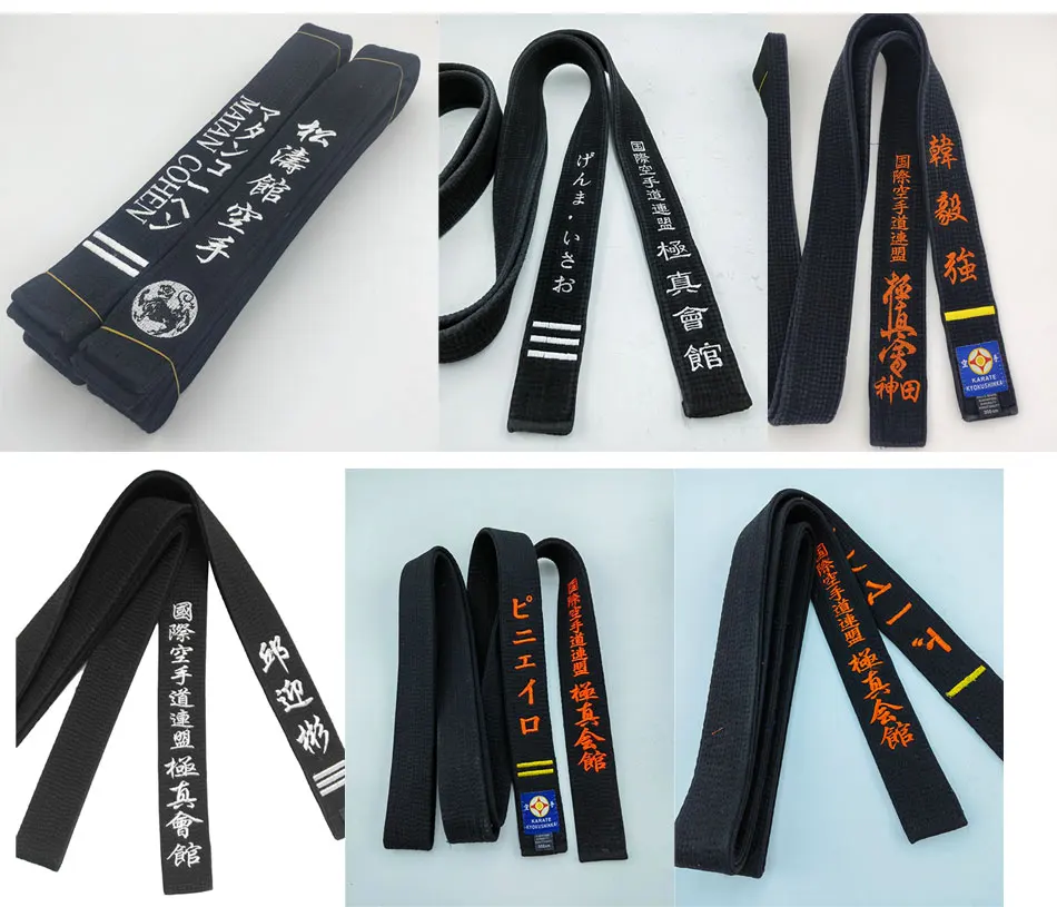 Karate Belts Taekwondo Waistband Judo Girdle Aikido Ju Jitsu Martial Arts Boxing Kendo Master Coach Teacher