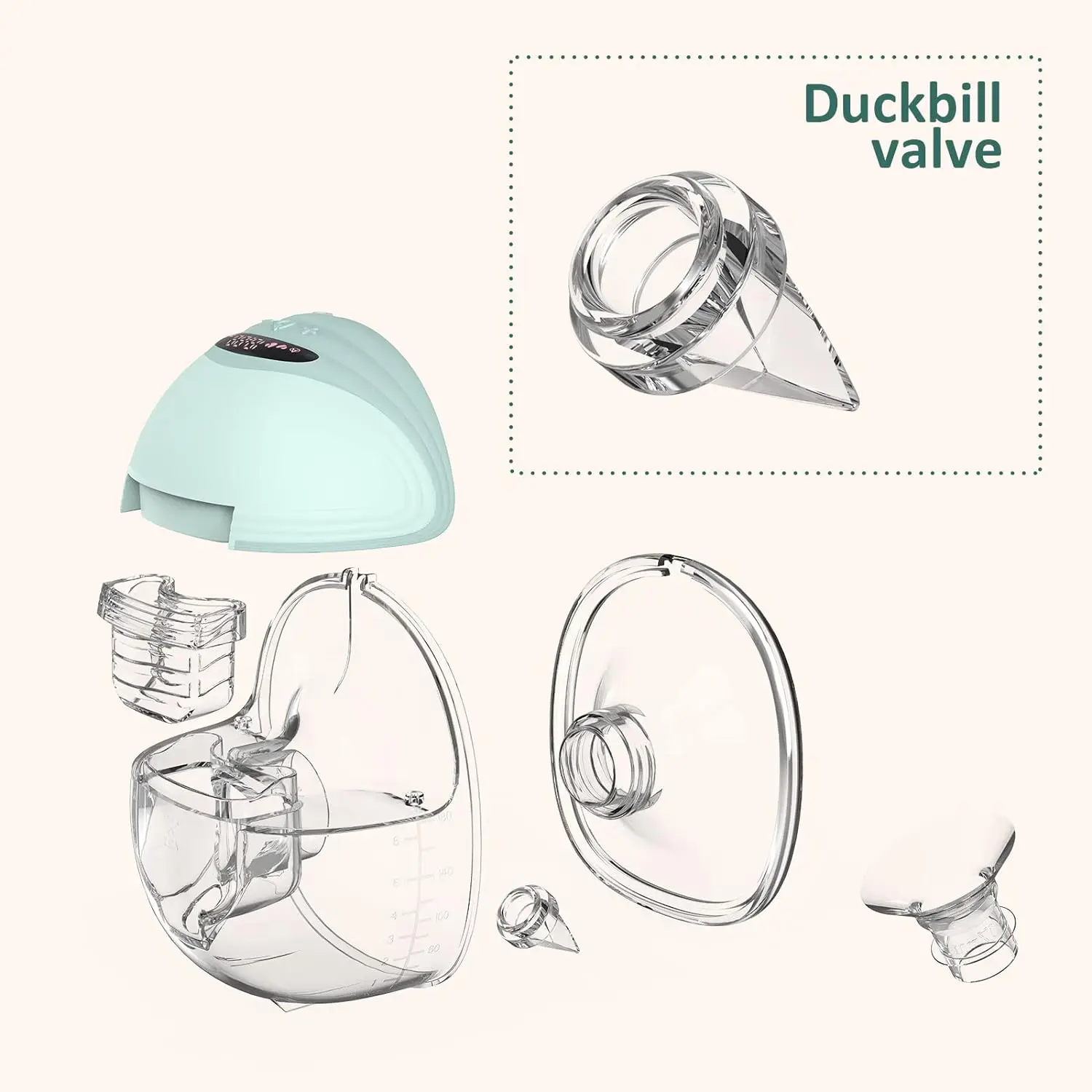 Breast Pumps Accessories, Duckbill Valve, Suitable for MOMMED S18/S21 Wearable Breast Pump,4 Pack Breast Pump Replacement 4