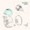Breast Pumps Accessories, Duckbill Valve, Suitable for MOMMED S18/S21 Wearable Breast Pump,4 Pack Breast Pump Replacement 4