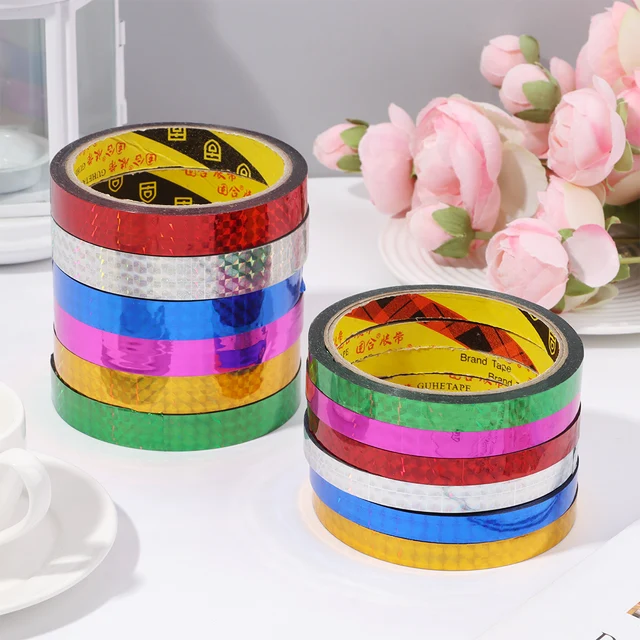 15mm*10m Gold Foil Washi Tape Silver/Gold/Copper/Rose/Green Color Japanese  Kawaii DIY Scrapbooking Tools Masking Tape