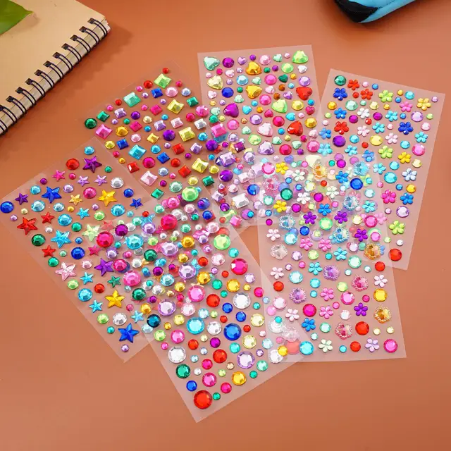 Buy Wholesale China 3d Star Crystal Gem Self Adhesive Rhinestone Sticker  Decorative Sticker & 3d Sticker at USD 0.3