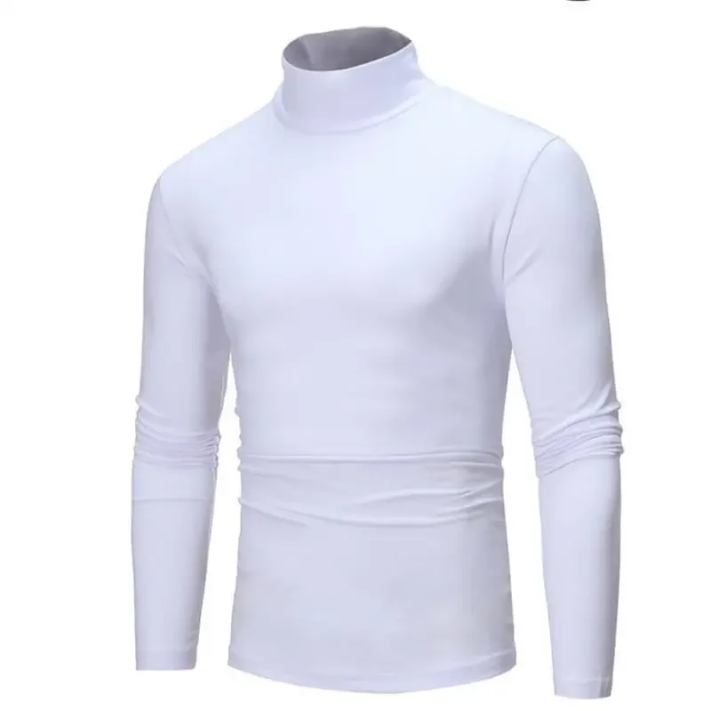 Thermal Underwear Tops Men Winter Clothes Thermal Shirt Autumn Men's Winter Tights High Neck Thin Slim Fit Long Sleeve T-shirt