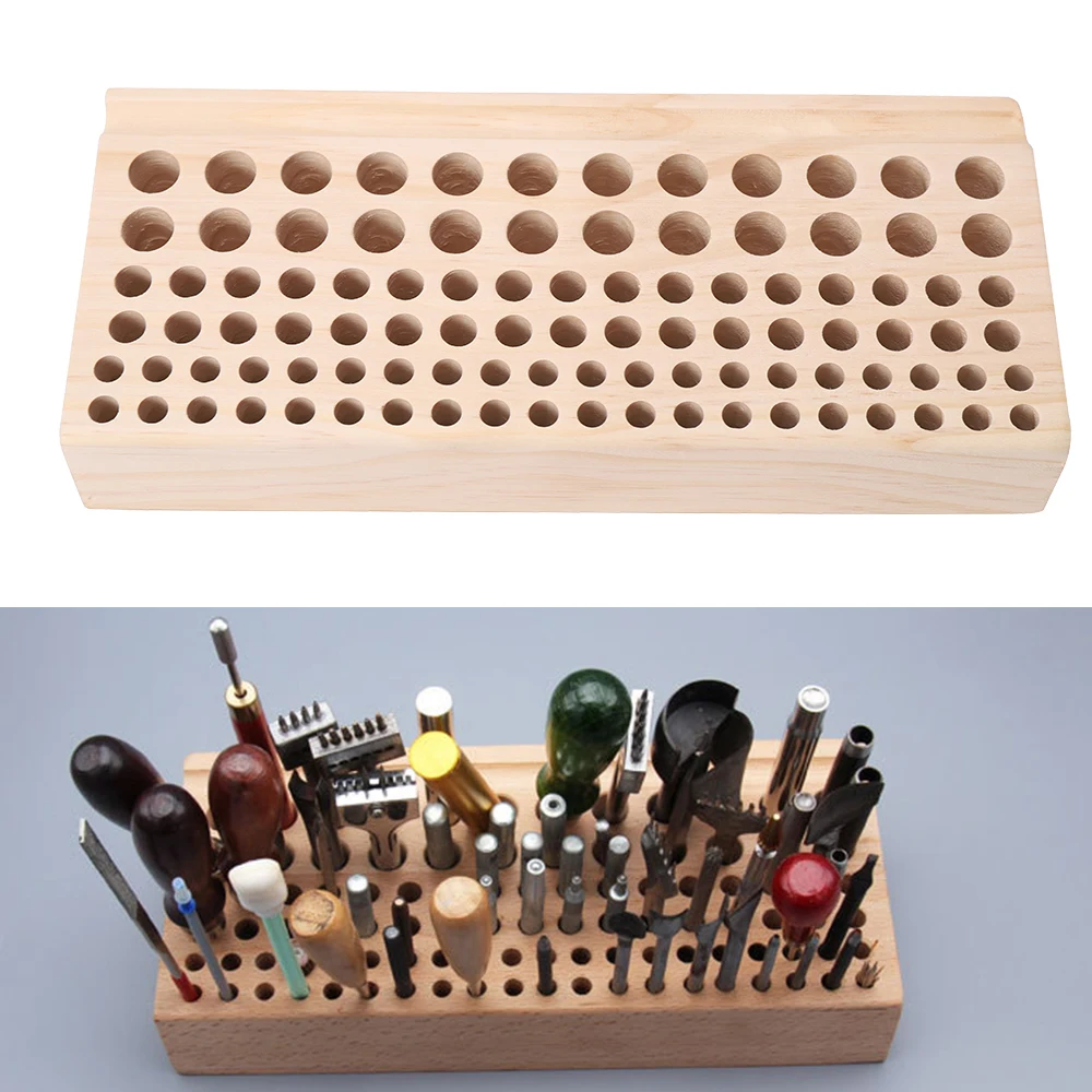 Storage Box 98 Hole Leather Carving Tool Holder Leather Working Tools