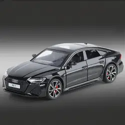 Audi RS7 Diecast Metal Sports Car Toy - Educational Display Ornament (Black)
