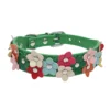 Portable Flowers Pet Dog Collar Leash PU Leather Cat Chain Neck Strap for Small Middle Large Animal Teddy Chihuahua Pug Fashion 3