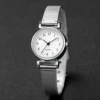 2PCS Fashion Arabic Dial Women Quartz Watch Steel Mesh Band Watches Opening Cuff Bracelet Bangle Set（Without Box） 5