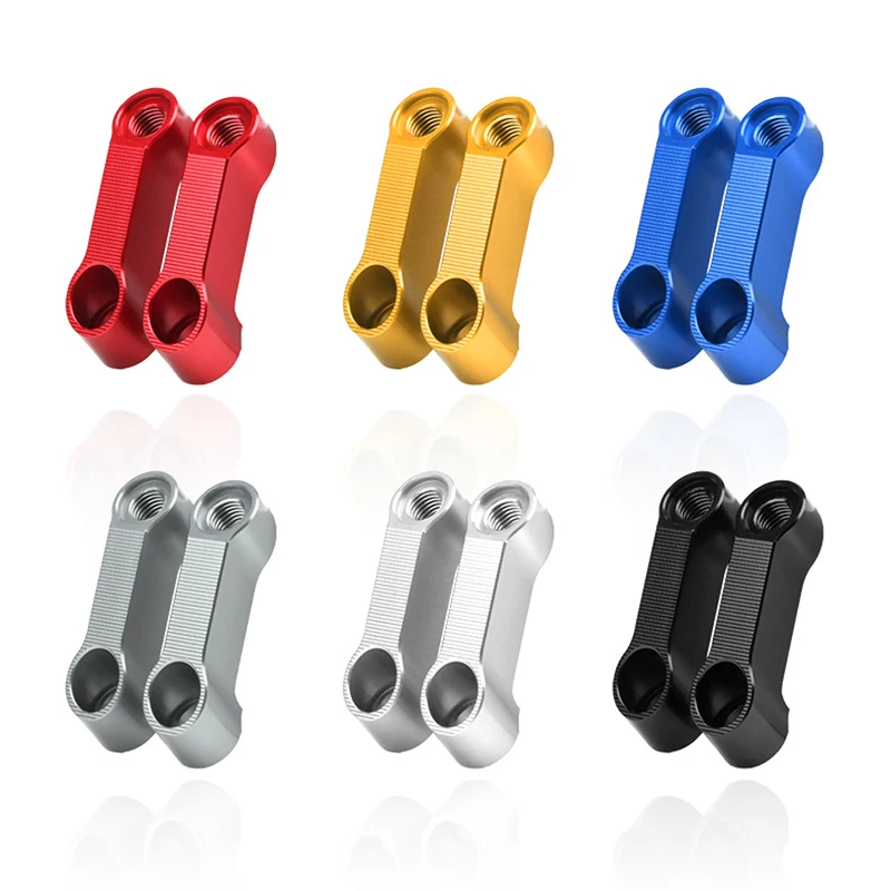 Motorcycle Rearview Mirrors Motorcycle Mirror Motorcycle Mirrors Motorcycle Mirror Mount Motorcycle Mirror Bracket 8mm 10mm Extension Universal Adapter Aluminum Alloy Base Screw Bracket Motorbike Accessories