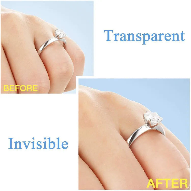 Jewelry Tools Spiral Based Ring Size Adjuster 4pcs/Set Ring Adjuster  Invisible Transparent Tightener Resizing Tool Jewelry Guard