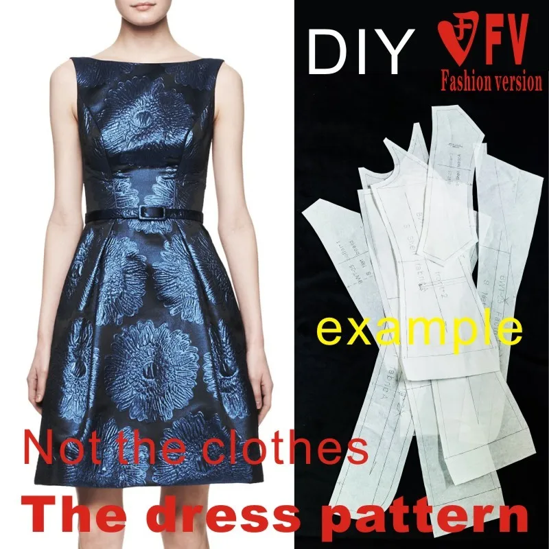 Dresses Sewing Pattern Template Cutting drawing Clothing DIY ((Not selling clothes)) BLQ-140