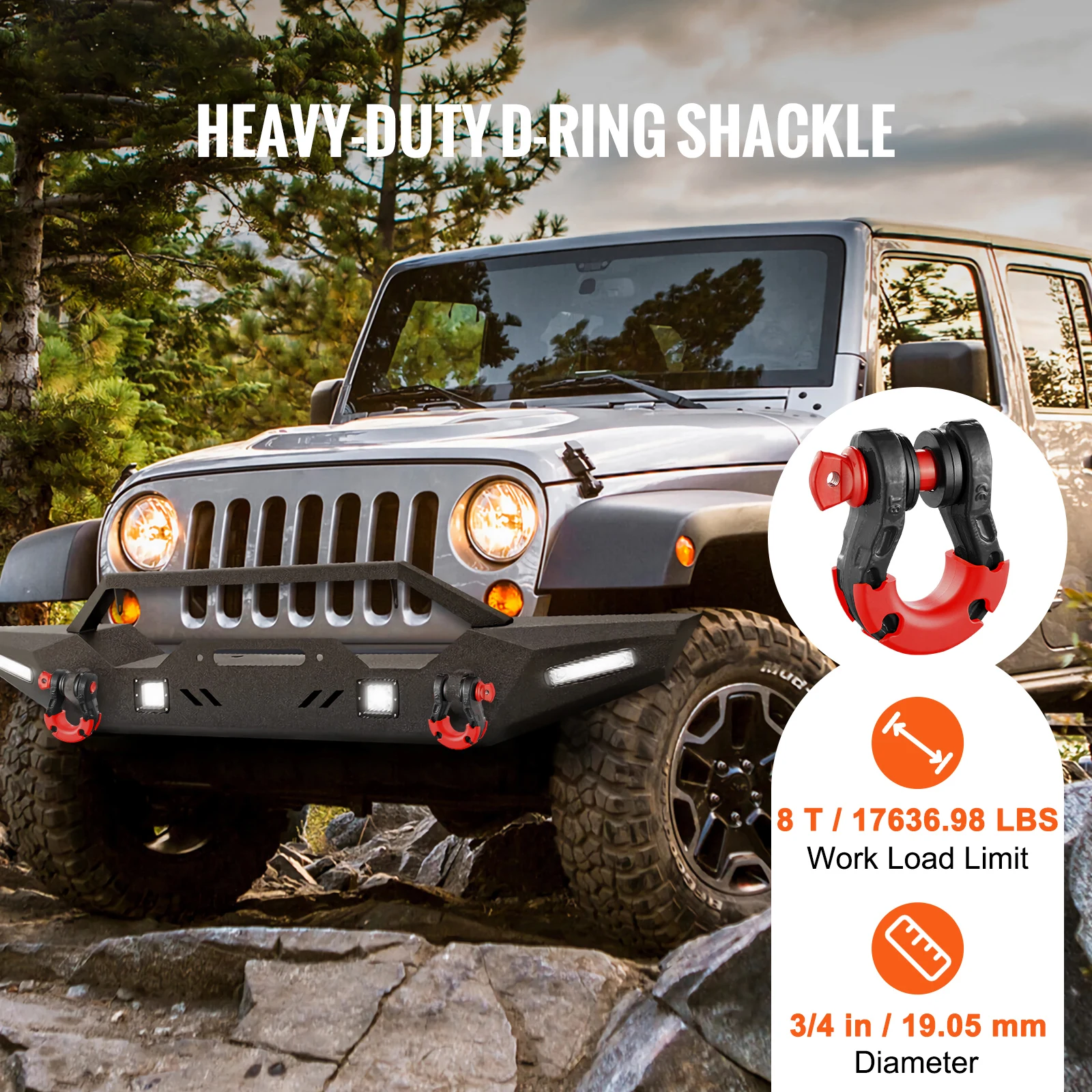 Alloy Steel D Ring Shackles for Off Road Vehicle Recovery