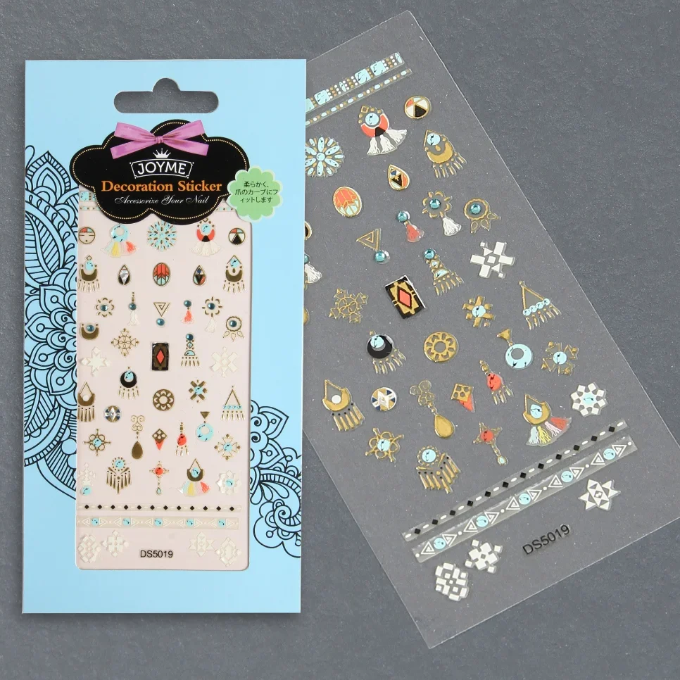 

1Ps Japanese Nails Art Stickers 3D Laser Metallic Nail Stickers In Stock Nail DIY Decoration Decals Waterproof Nail Art Stickers