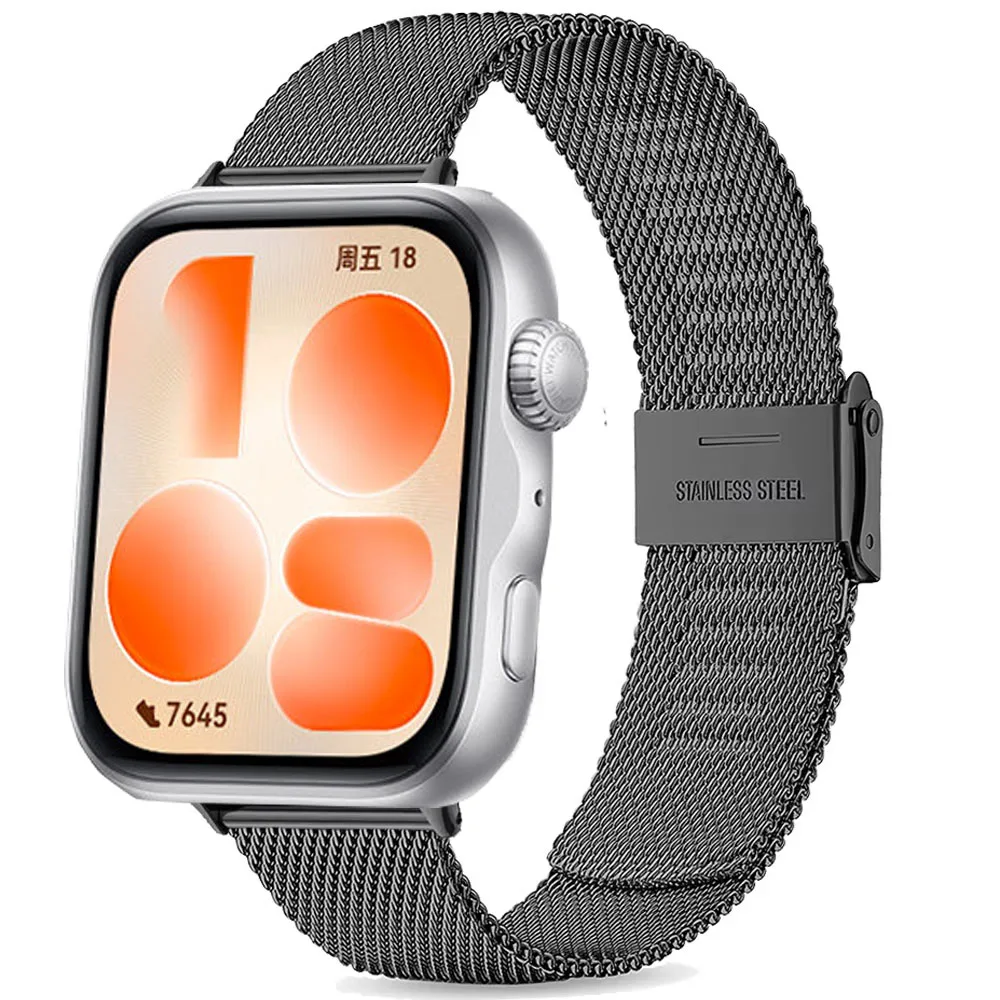 Stainless Steel Mesh Bracelet Watchband - Elegant Metal Accessory